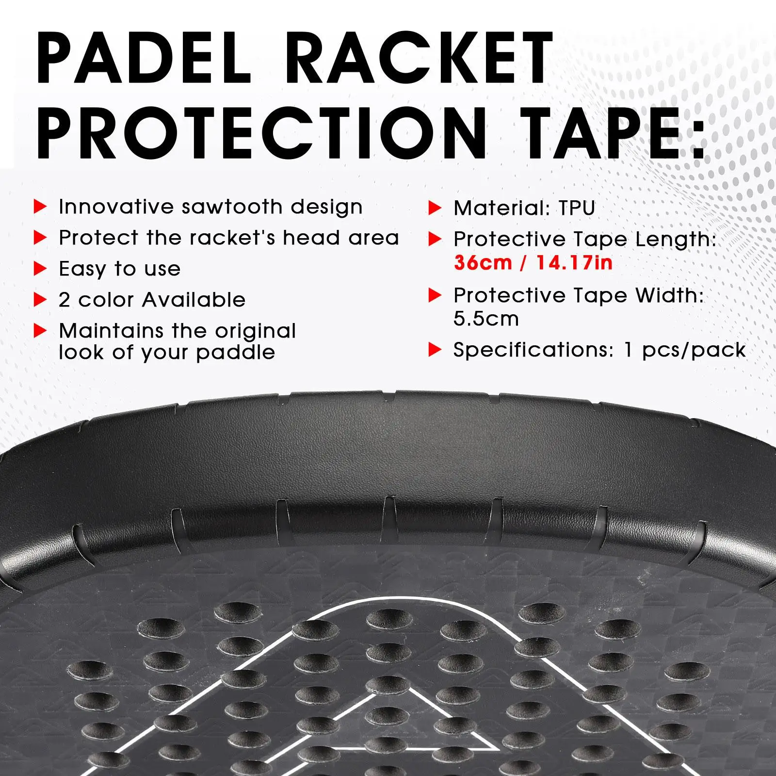 شريط حافة مجداف كرة البيسبول ملحق شريط حماية مضرب كرة المخلل، شريط حافة مضرب تنس الطاولة