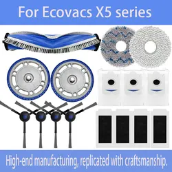 For Ecovacs DEEBOT X5 OMNI/X5 PRO OMNI Robot Vacuum: Consumables Include Main Side Brushes, Dust Bags, Mop Pads, Roller Brushes