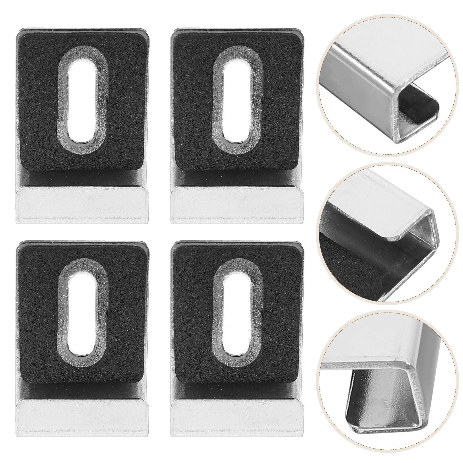 

4 Pcs Stainless Steel Mirror Clips Wall Mounting Holder Set 304 Material Polished Finish Heavy Duty Glass Retainer for Bathroom