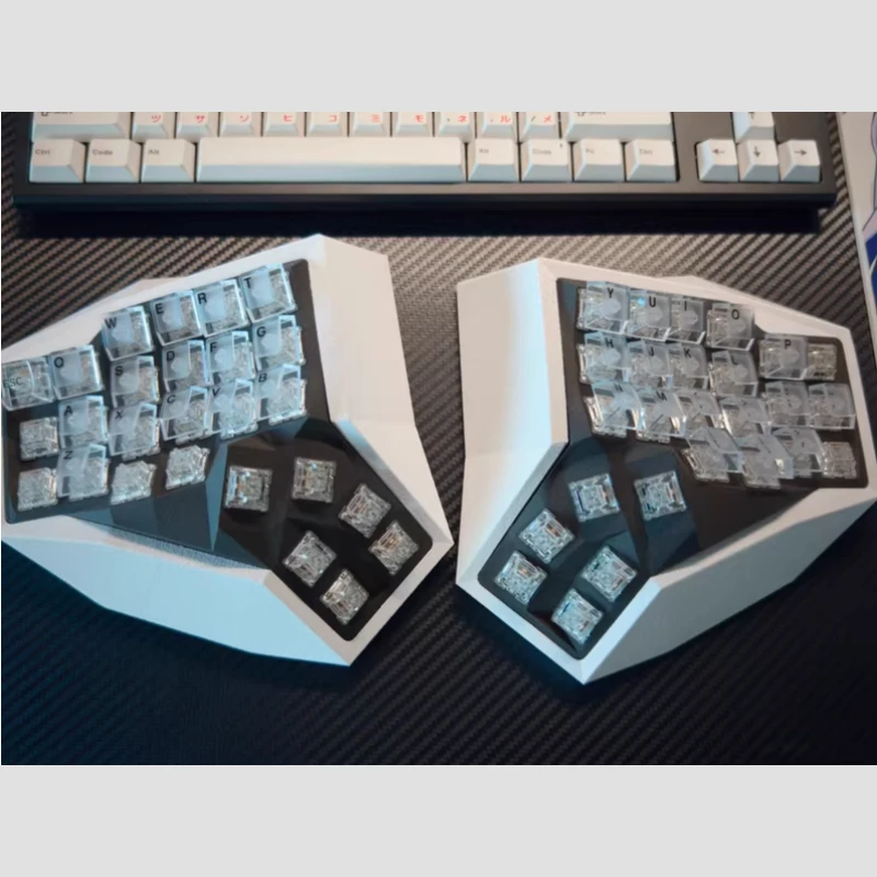 

Wireless Split Keyboard Customization Single Mode Hot Swap 2.4g RGB QMK VIAL Mechanical Keyboard Ergonomics Accessories DIY