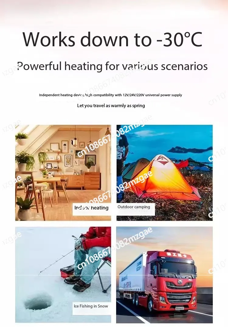 Parking heater camping firewood heating outdoor built-in lithium battery truck 12v24v household 220v diesel heater