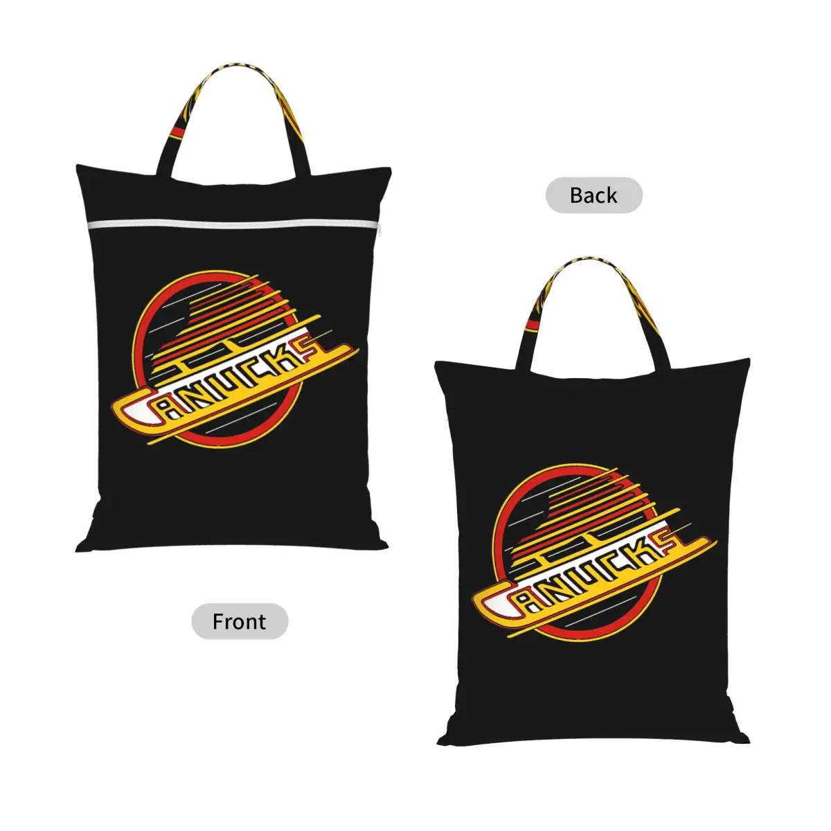 Vancouver Hockey Canucks Skate Travel Laundry Bag Waterproof Reusable Dirty Clothes Pouch Gym Yoga Vacation Washing Basket