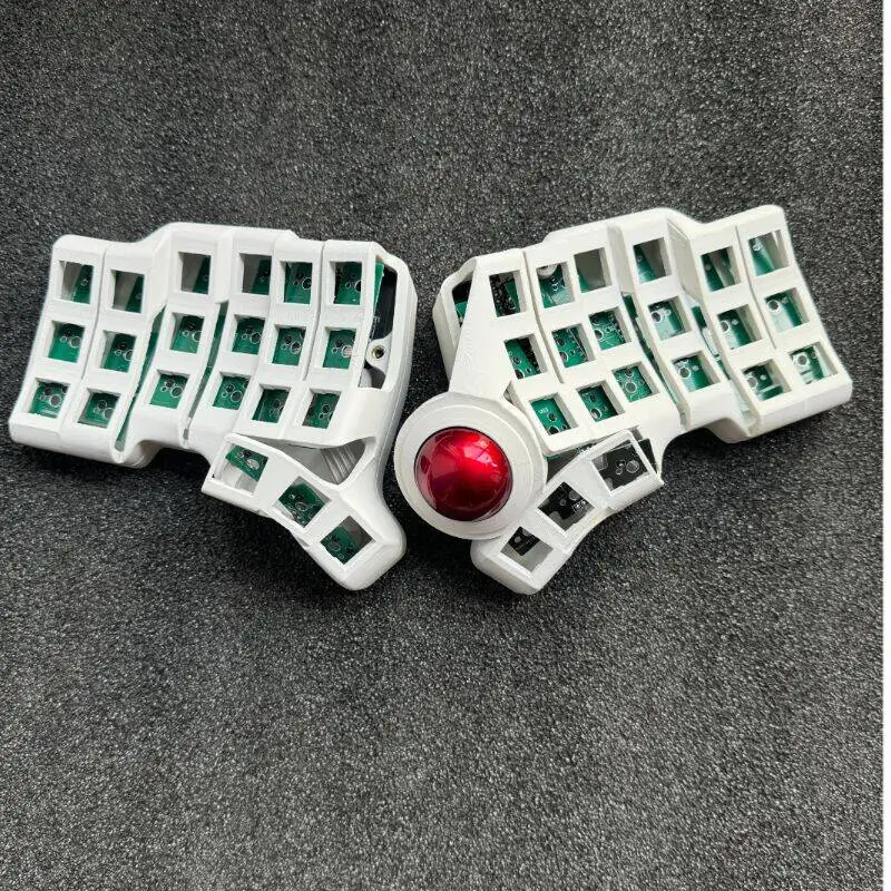 NEW Charybdis Mini 3X6 Split Keyboard Kit Custom Bluetooth Wireless ZMK Hot-swap 34MM TrackBall Split Keyboard Kit for MX Switch