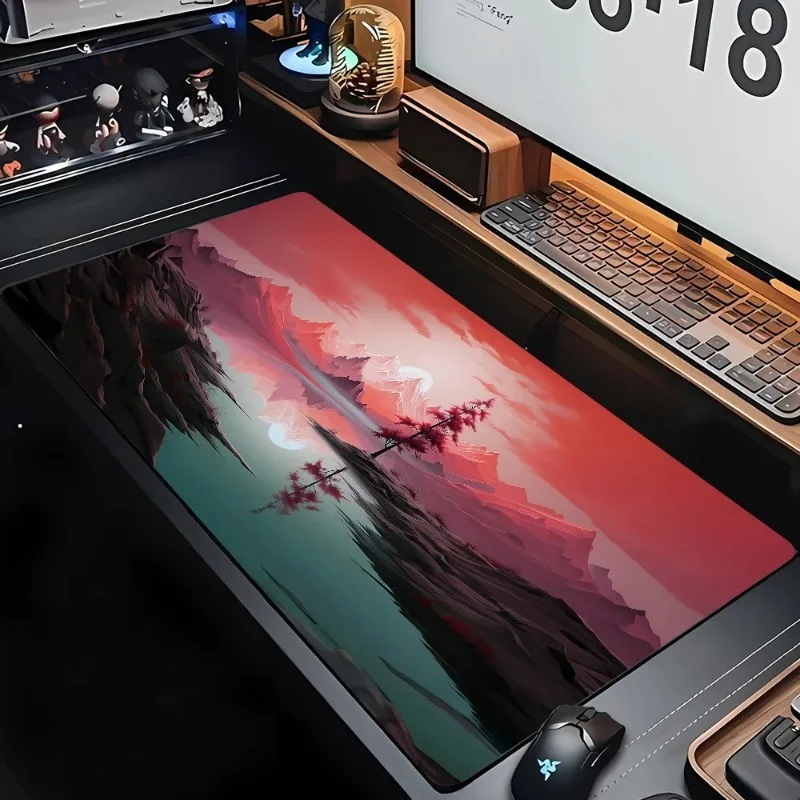 

Rubber Mouse Pad Landscape Mountain Sunset Cartoon MousePad Extended Pads Mouses Computer Non-slip Carpet Essential for gamers