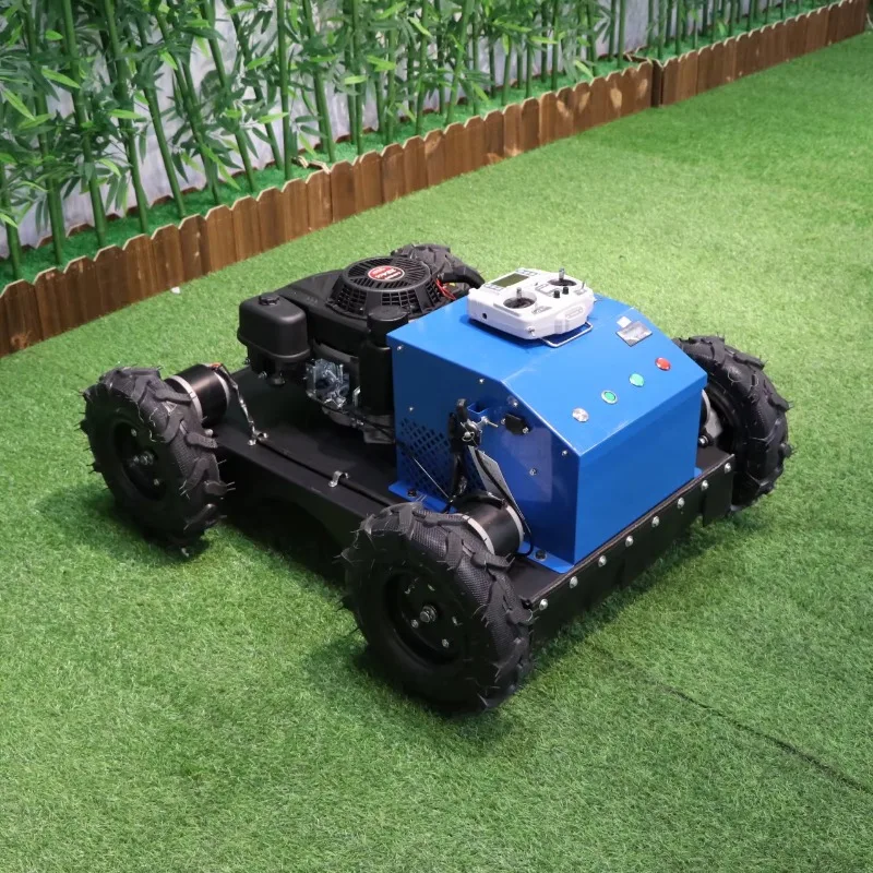 550mm Width Remote Control Lawn Mower 9HP Loncin Engine Tracked Robotic Slope Cutter for Commercial Works