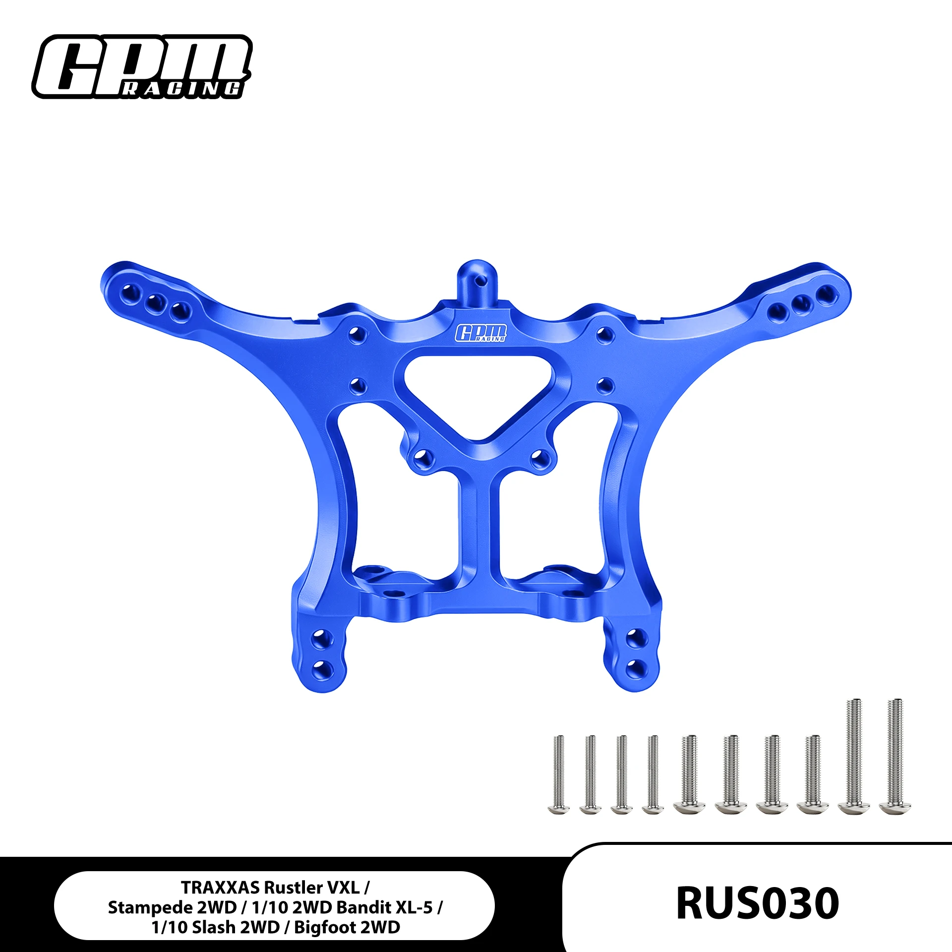 GPM Aluminum 6061-T6 Rear Shock Tower For TRAXXAS Rustler Vxl 3638