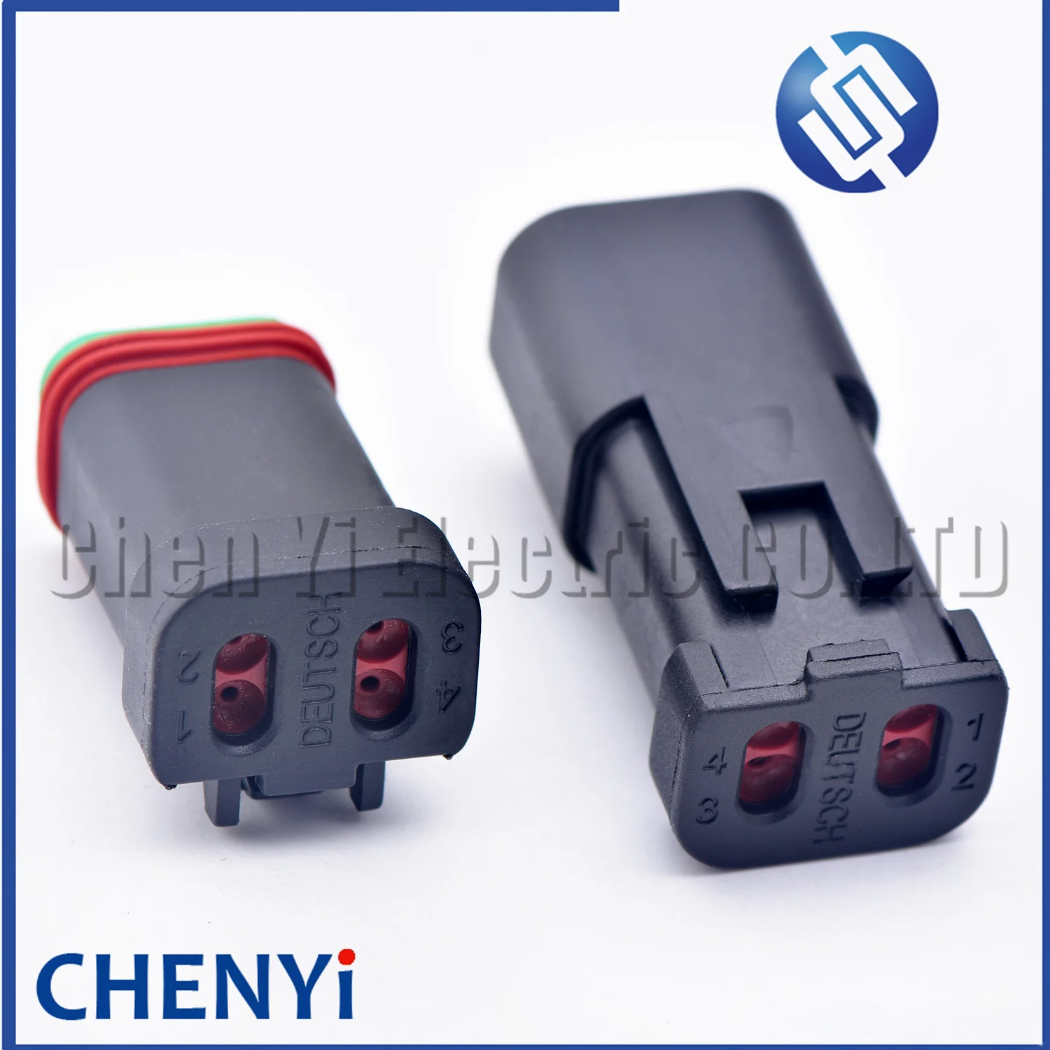 4 Pin Black Deutsch DT series Connector Waterproof Plug Socket DT06-4S DT04-4P DT06-4S-E005 DT04-4P-E005 For Engineering Vehicle