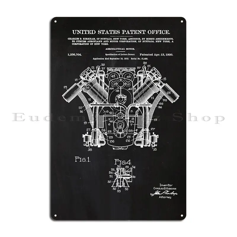 70 Curtiss Airplane Engin Metal Plaque Custom Pub Mural Club Living Room Customize Tin Sign Poster