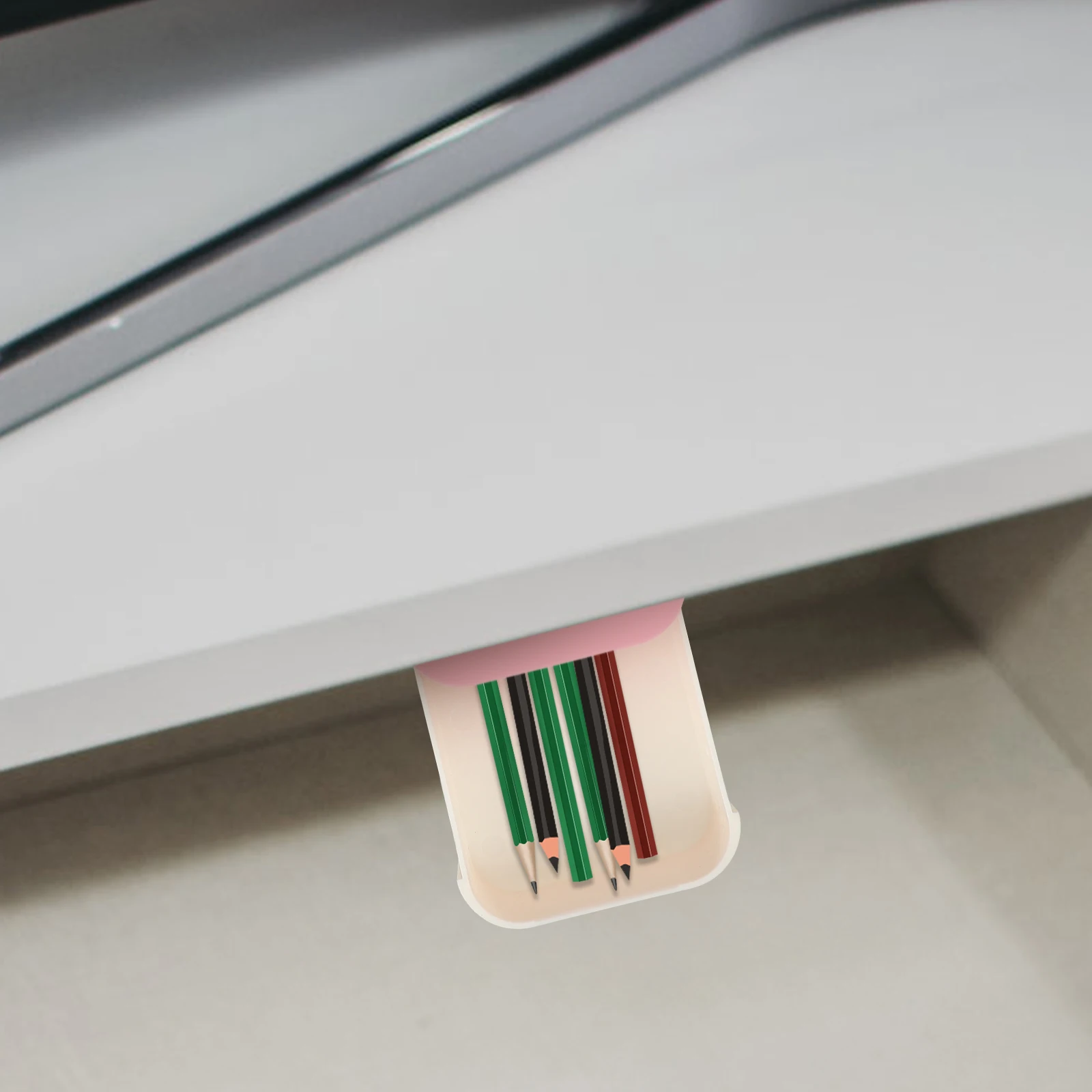 

Hidden Desk Drawer ganizer Large Capacity Pens Rulers Erasers Multifunctional Under Desk Storage Box Office Home Student Tidy