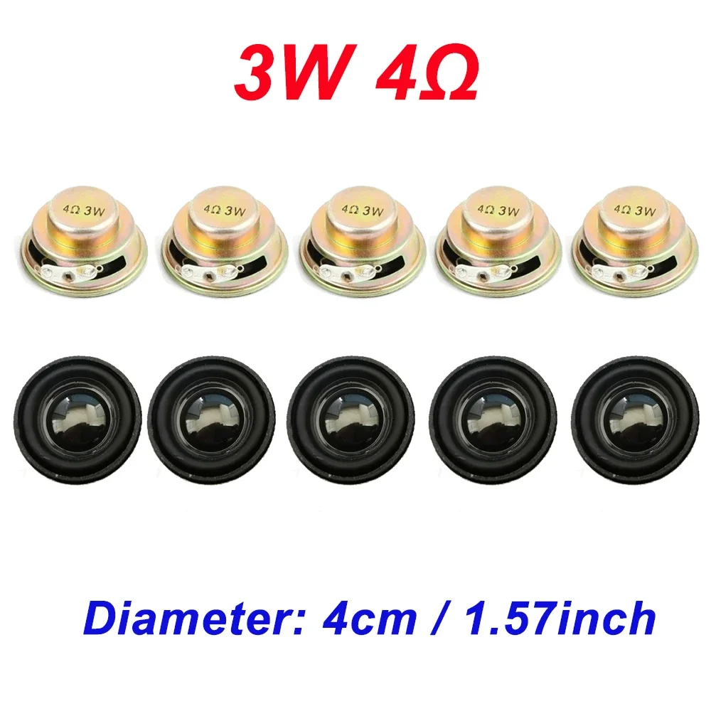 1-10pcs 1.57inch 3W 4R Mini Speakers 4cm 4 Ohm Loud Speaker Diameter 40mm Loudspeaker for Arduino Kit