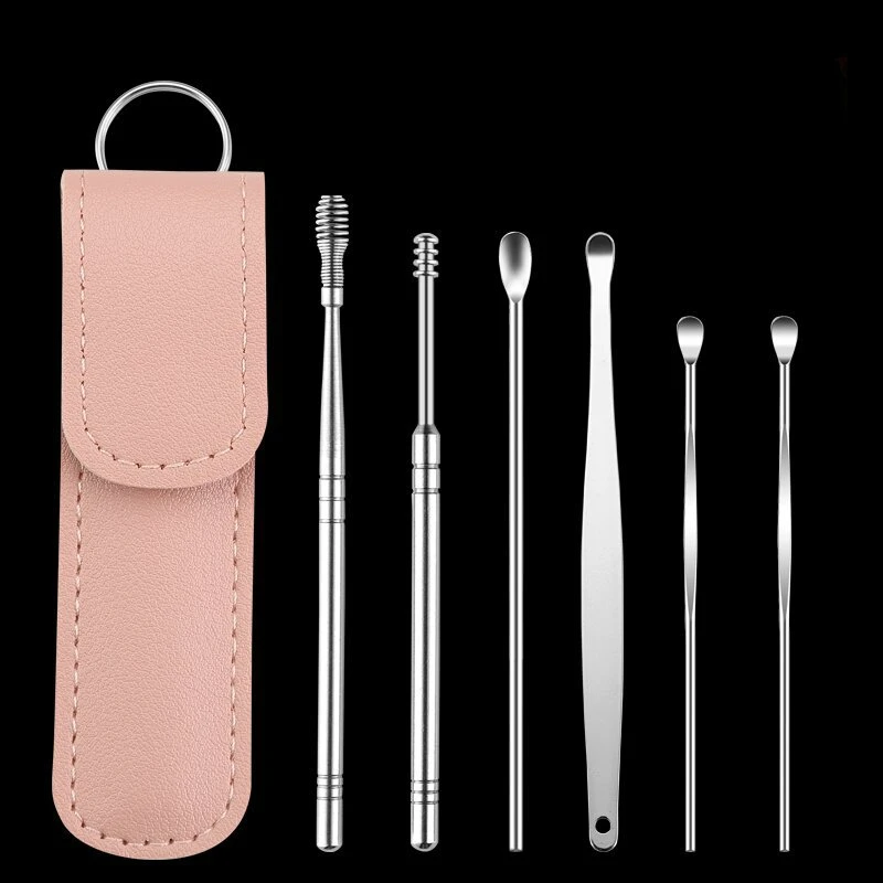 Women Men Ear Cleaner Wax Pickers Earpick Wax Remover Curette Ear Pick Cleaner Kit Spoon Care Ear Clean Tool