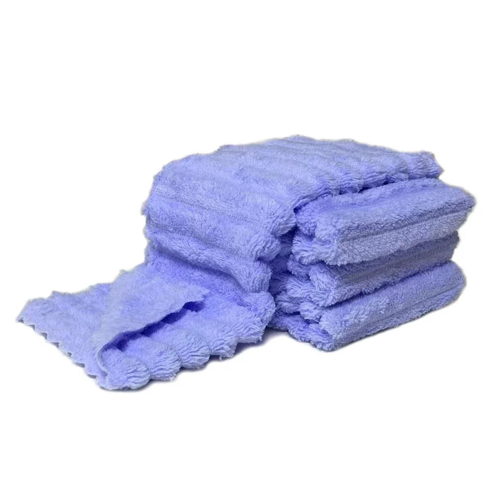 Microfiber Washing Car Towels Blue Soft Quick Drying Windows Mirrors Wiping Rags Home Double Layer Cleaning Cloths