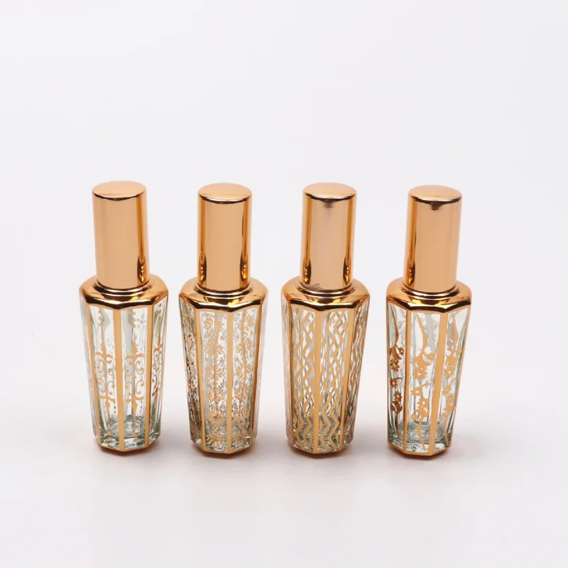 

15ml Spray Bottles Gold Sample Empty Containers Travel Portable Glass Perfume Bottle Atomizer Elegant Alcohol Ultra Mist Sprayer