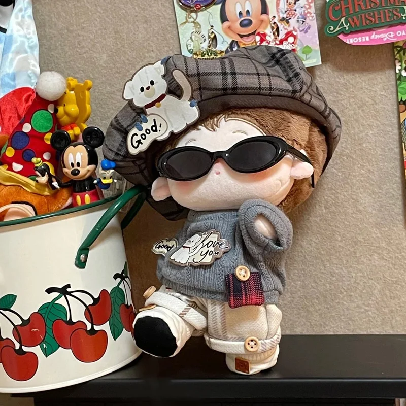 20cm Cotton Doll Clothes Puppy Outfit Set Puppy Pattern Design Cool And Handsome Style No Attribute Clothing