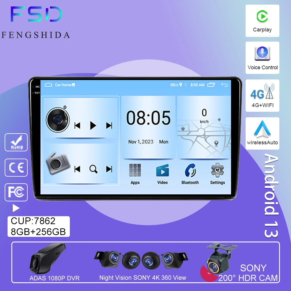 Android Auto For Citroen Berlingo For Peugeot Partner 2008 - 2019 Car Radio Multimedia Player Navigation 4G WIFI TB No 2Din DVD