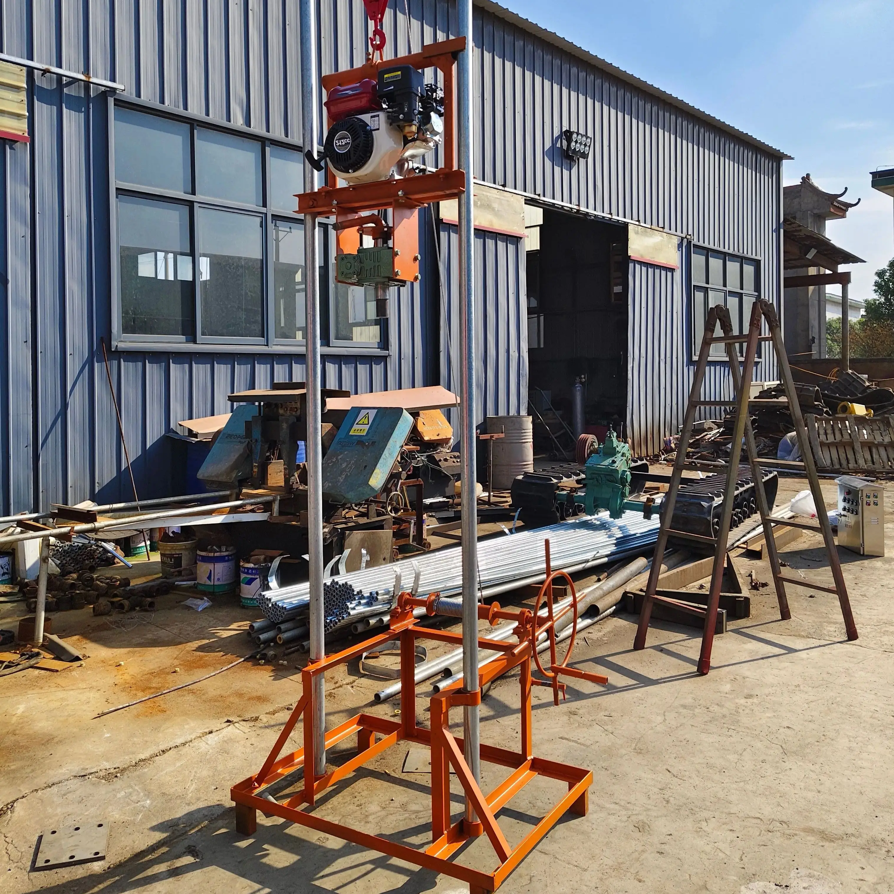 Customized  Mini Small Fold Water Well Drilling Rig 80m - Powerful Engine  Water Pump