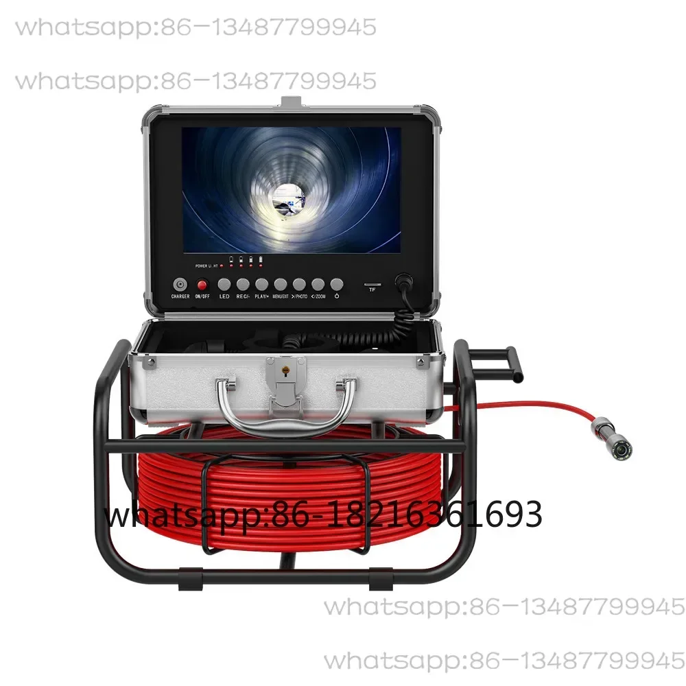 20M 9inch monitor AHD 1080P Pipe Inspection Camera IP68 Drain Sewer Pipeline Industrial Endoscope with DVR Recording