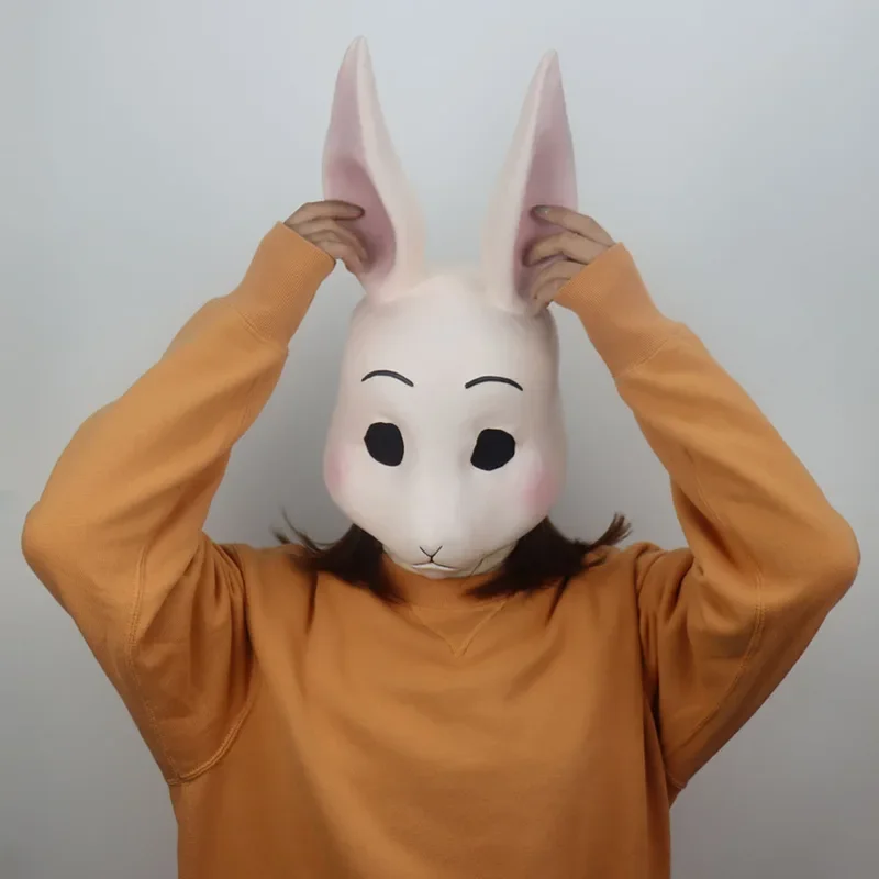 Anime BEASTARS Haru Mask Cosplay Lovely Animal Rabbit Latex Masks Halloween Masquerade Party Costume Props