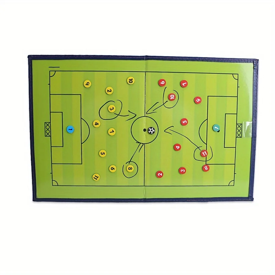 

Foldable Football Tactics Board Soccer Coaching Board Magnetic Soccer Clipboard Portable Football Coaches Blackboard