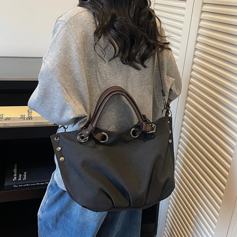 حقيبة حمل ريترو ذات سعة كبيرة 2025 شتاء نمط جديد أنيق حقيبة ركاب حقيبة يد عصرية ومتعددة الاستخدامات 2585JJJ #5