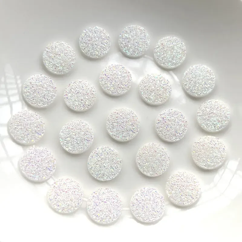 100pcs new 12mm round white AB mineral resin rhinestone scrapbook diy jewelry earrings hairpin wedding decoration accessories