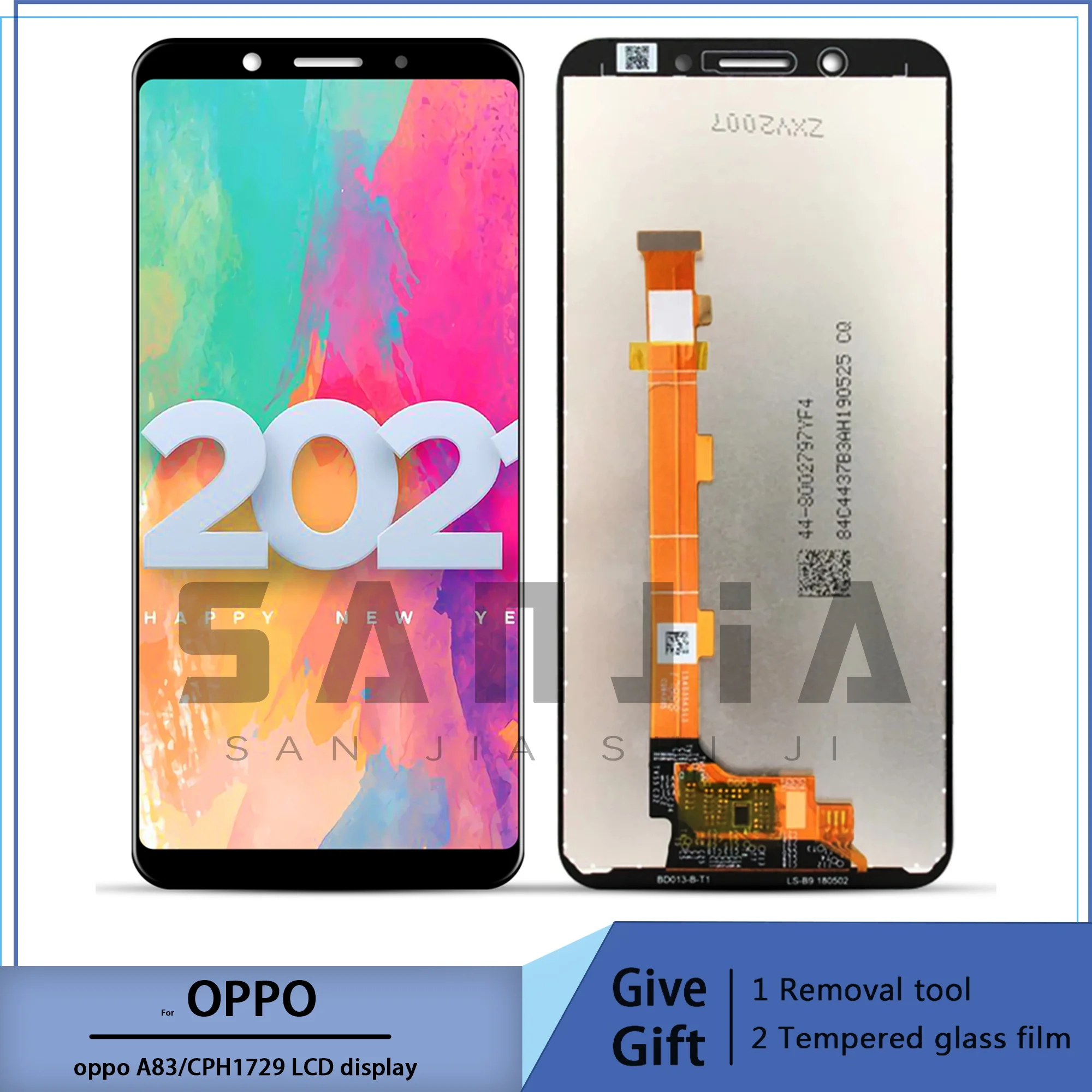 

New lcd display for oppo a83, touch screen for replacement in oppo cph1729 inch with bezel