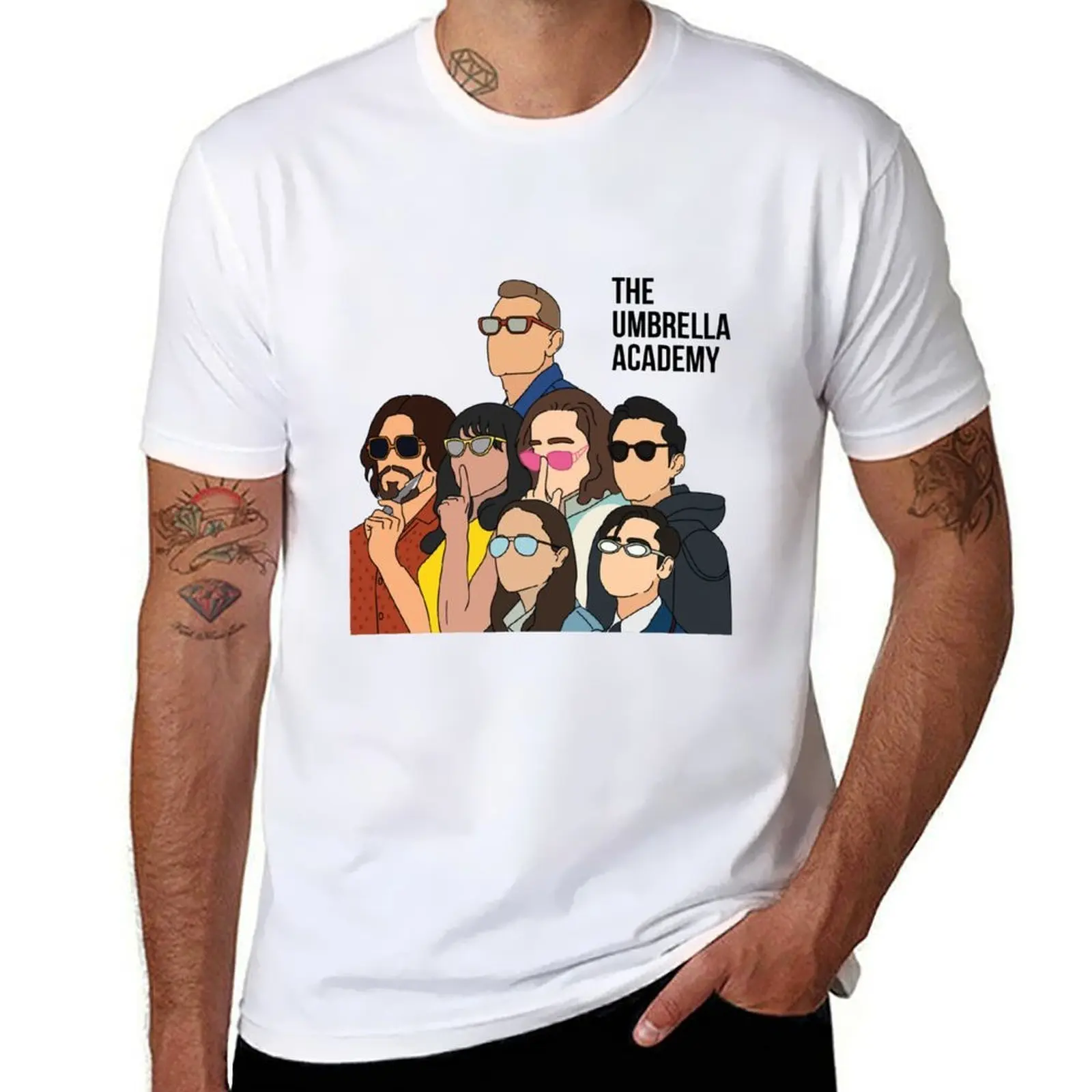 

Umbrella Academy, Hargreeve Family, color T-Shirt t shirts for man cotton funny t shirt for man 100 percent cotton T-Shirt