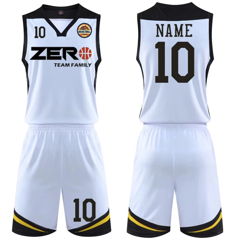 Men's Basketball Shirt Team Professional Match Jersey Breathable Training Basketball Jersey Set Shirt Short Custom Uniform