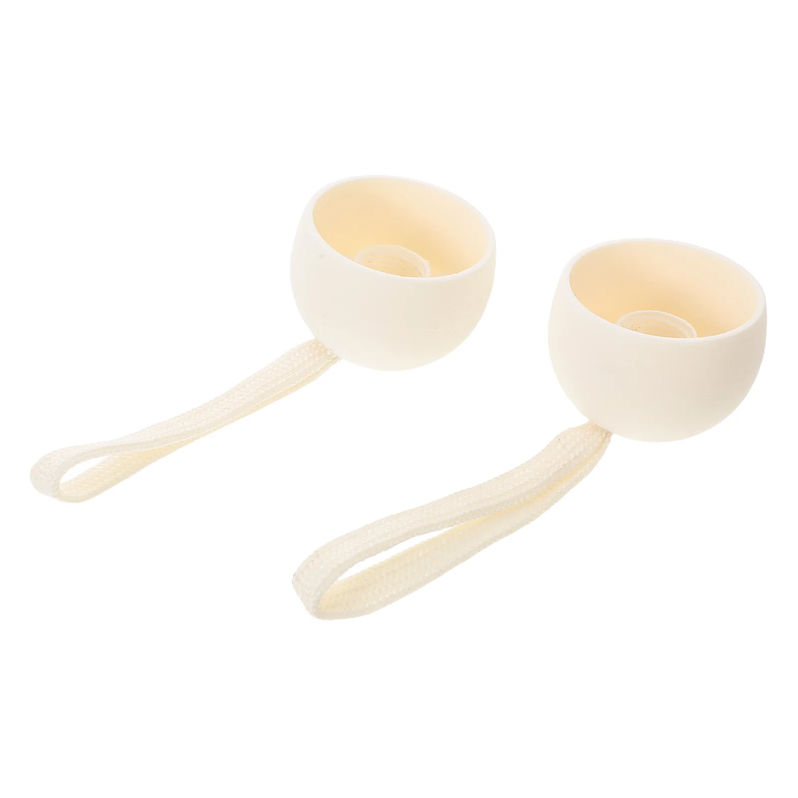 

2Pcs Umbrella Handle Replacement White Plastic Half Round Grip 13-14Mm Thread Folding Travel Umbrella Repair Easy Install