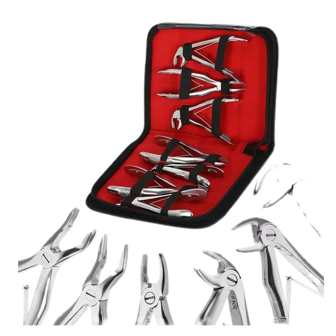 7Pcs Kids Dental Extraction Forceps Set Stainless Steel Orthodontic Lab Tools