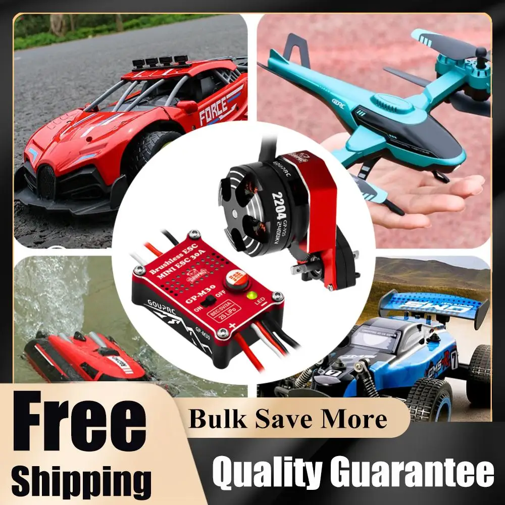 

Бесщеточный мотор 2204 2400KV с трансмиссией и мини-регулятором скорости 30A для радиоуправляемых моделей SCX24, Axial 1/24, RC-машин и грузовиков