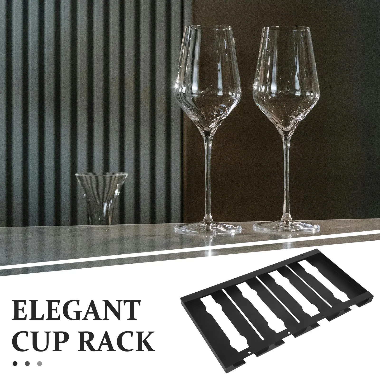 

1Set Wine Glass Holder Metal Rack Hanging Organizer Space Saving Kitchen Bar Cup Drying Stand Wine Glass Holder