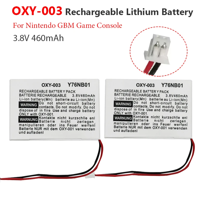 

For Nintendo GBM Consoles OXY-003 Battery 460mAh 3.8V Lithium Battery for Nintendo GB M Consoles Rechargeable Cell