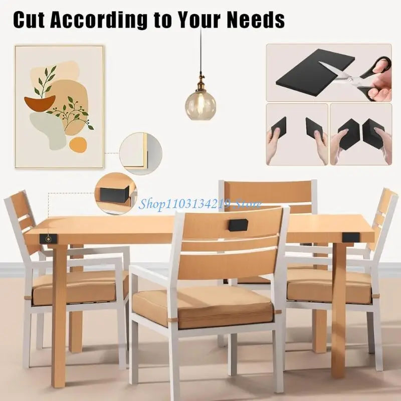 مجموعة N5KC مكونة من 23 وسادة أثاث مضادة للتصادمات وسادة إسفنجية EVA تعمل على ترقية الحل المنزلي الهادئ لسلامة الجدار على كرسي #4