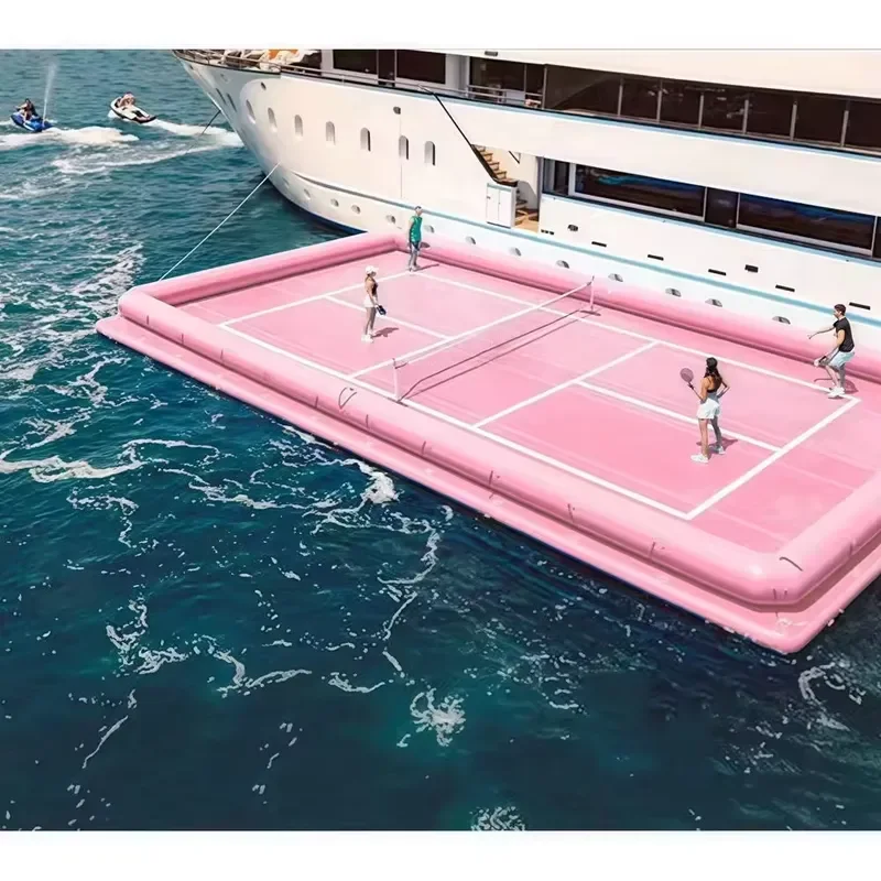 Commercial High Quality Custom Big Size Floating Inflatable Pickleball Tennis Court Floating Court for Lakes Pools and