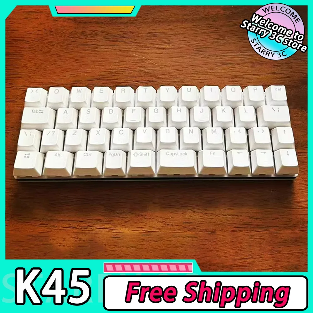 K45 Split mechanische Tastatur RGB 45 Tasten individuelle Unterstützung QMK VIAL roter Schalter kabelgebunden Split mechanische Tastatur Kit Typ C Geschenk