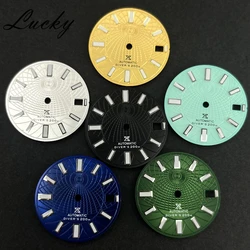 High Quality 28.5mm Watch Dial Single Calendar Green Luminous Fit NH35 NH36 Watch Movement Accessories Replacement Part