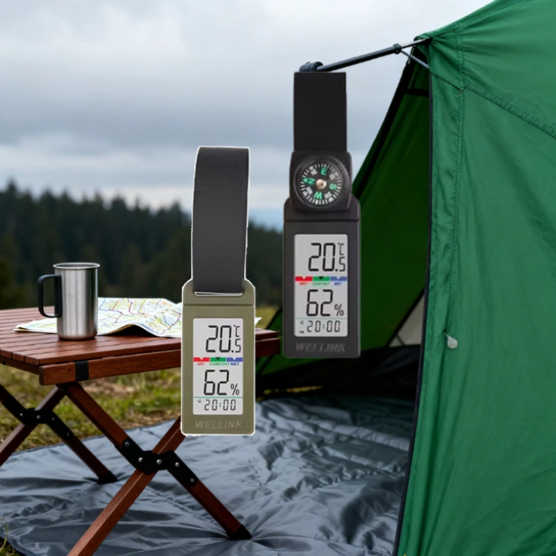 Multifunction Thermometer Hygrometer Automatic Electronic Temperature Humidity Monitor Clock LCD Screen Weather Station