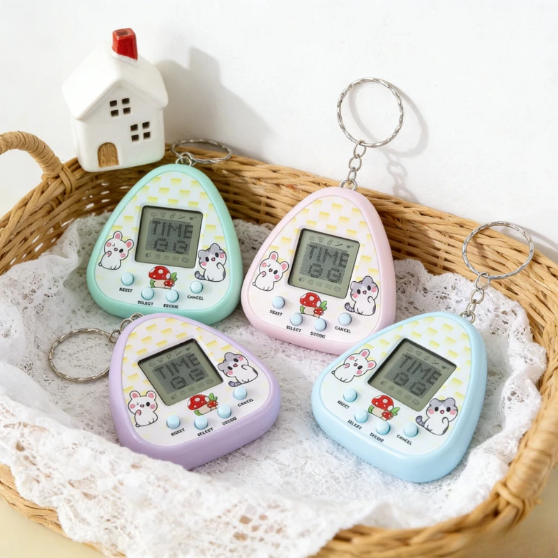 

Adorable 2-in-1 Keychain Game Console | Keyring + Virtual Pet Game | Compact Tiny Toy