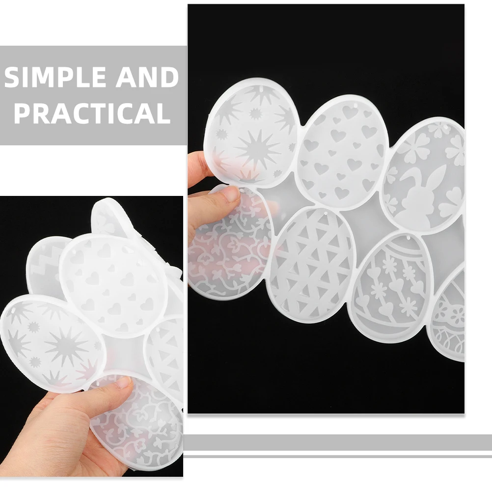 

2 Pcs Keychain Mold Keychain Pendant Molds DIY Silicone Egg Pendant Molds Craft Hanging Charms Reusable Storage Gifts