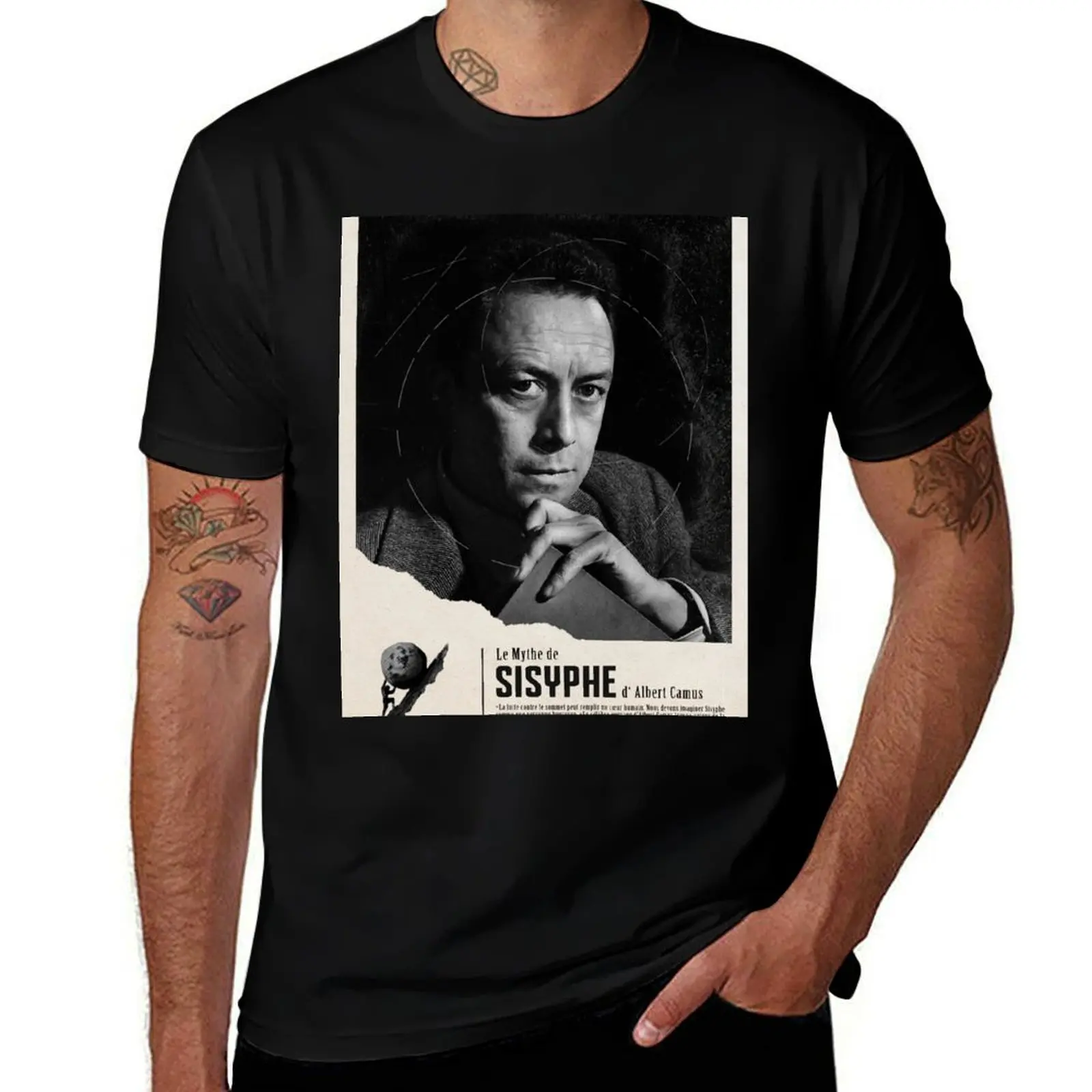 

The Myth of Sisyphus by Albert Camus T-Shirt custom t shirt vintage gifts for boyfriend summer shirt mens graphic t-shirts anime