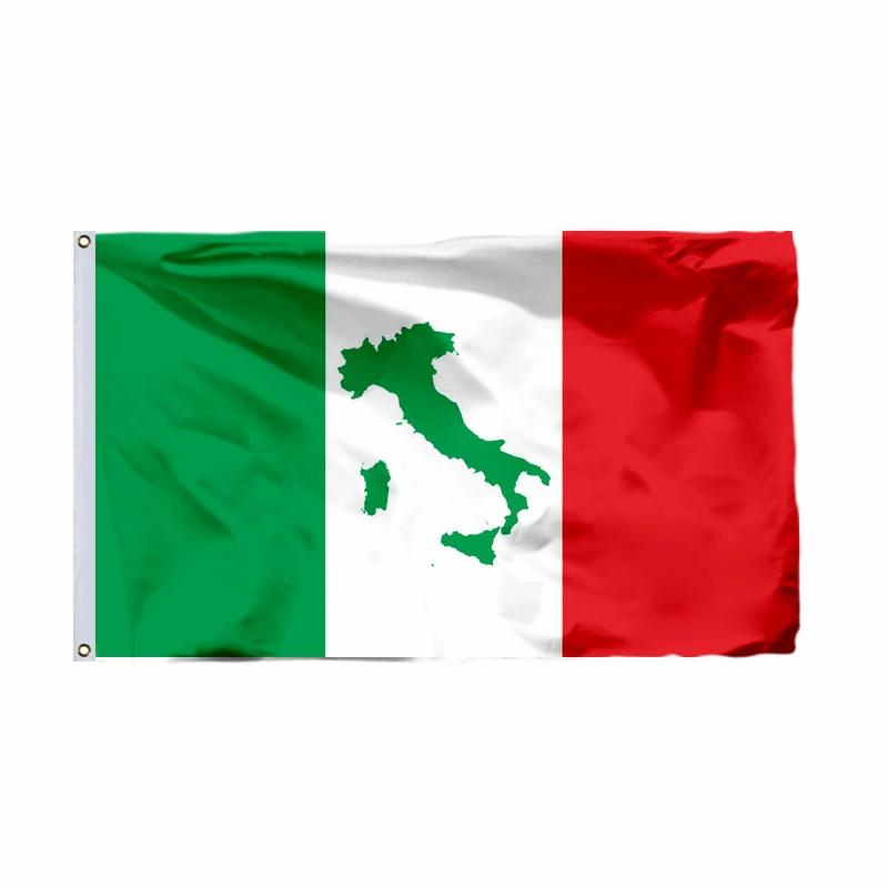 Flag of Italy with Italian map, flag of the Italy, banner, new 3x5ft, 90x150cm, 3x5ft