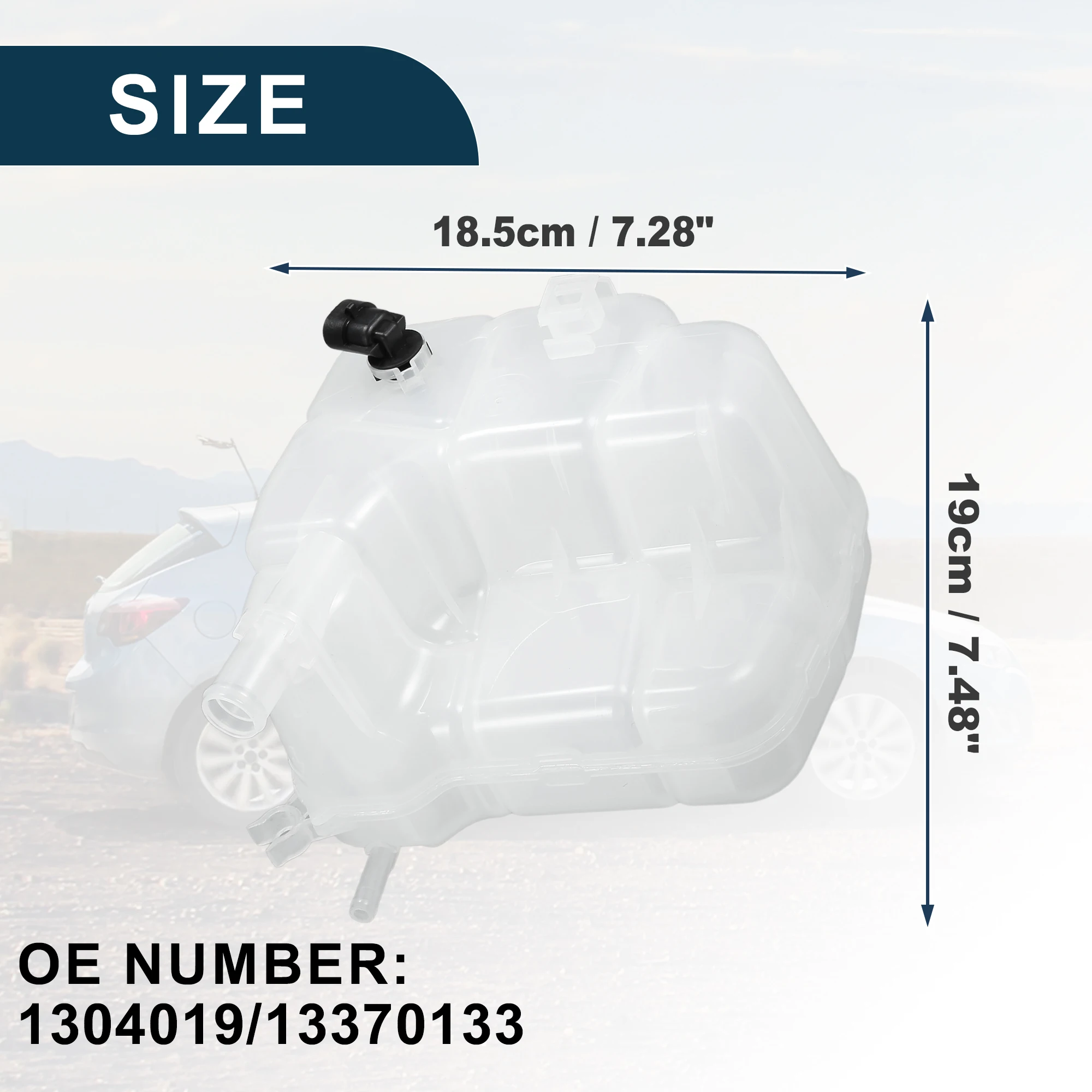 UXCELL Tanque de desbordamiento de expansión de refrigerante para Vauxhall con sensor para Vauxhall para Astra J 2010-2014 para Vauxhall Cascada 2013