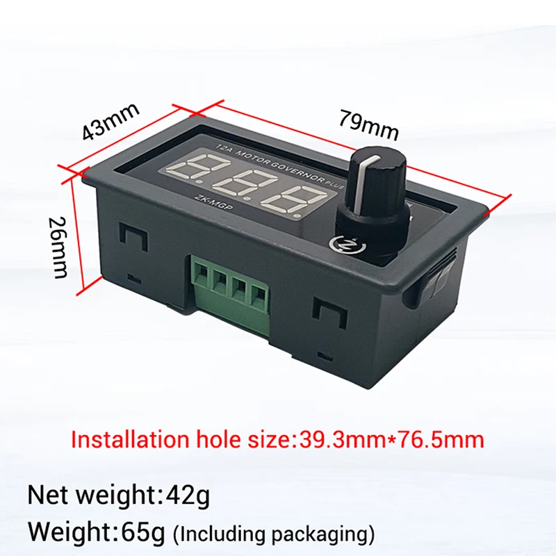 ZK-MGP Adjustable Speed PWM DC Motor Controller 5-30v 12A 360W 6V 12V 24V Slow Start Slow Stop Module