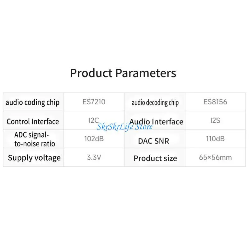 E65E Professional 40pin ES7210 Placa motorista 4 Módulo amplificador canais Módulo Mini Digital Amplificador Placa com