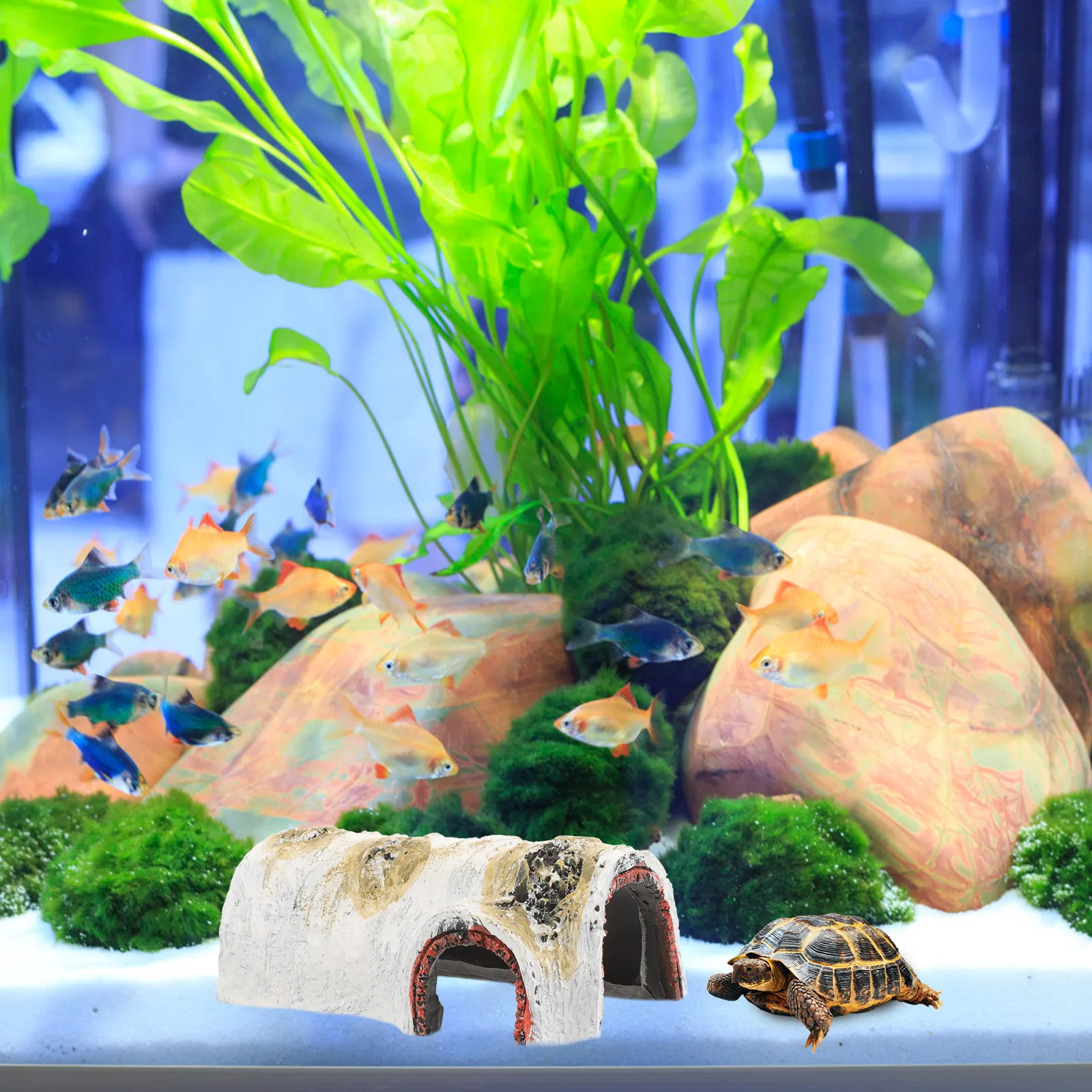 

Aquarium Resin Branch Artificial Tree Fish Tank Decoration Fish Hideout Natural Landscape Accessory Reptile Hideout House