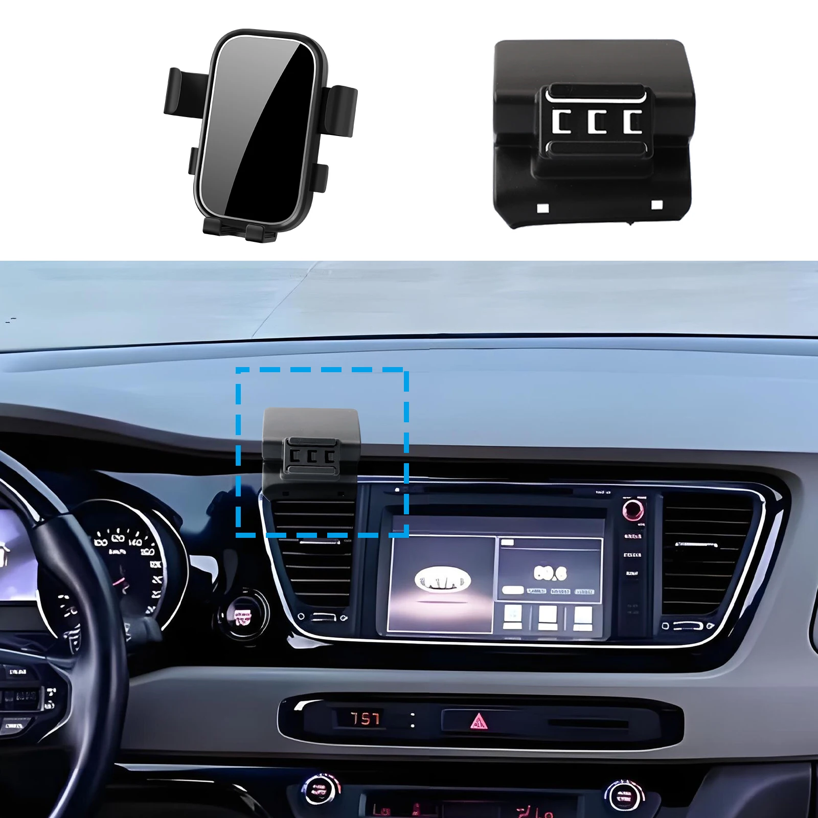 

GPS Bracket Navigation Stand Auto Car Mobile Phone Holde for Kia Grand Carnival Sedona YP 2015 2016 2017 2018 2019 2020