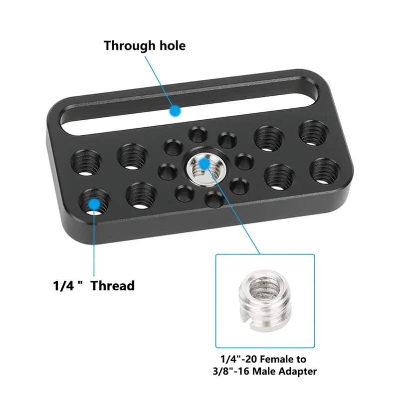 A29F-Mini Quick Release Baseplate Universal Cheese Plate With 3/8" ARRI-Style Mount For DIY Camera Rig Applications Configuratio
