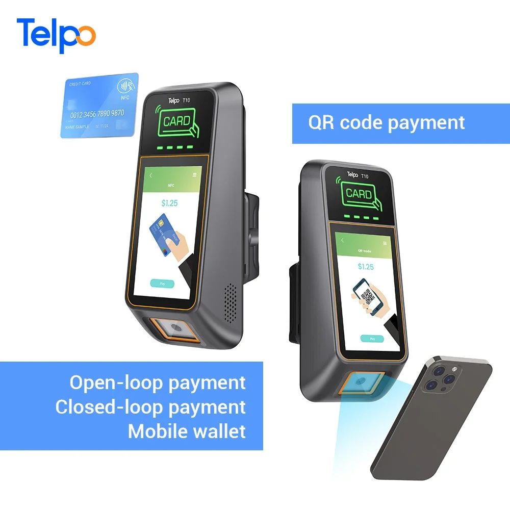 Telpo T10 4G tap to pay contactless card machine pos terminal bus ticket validator