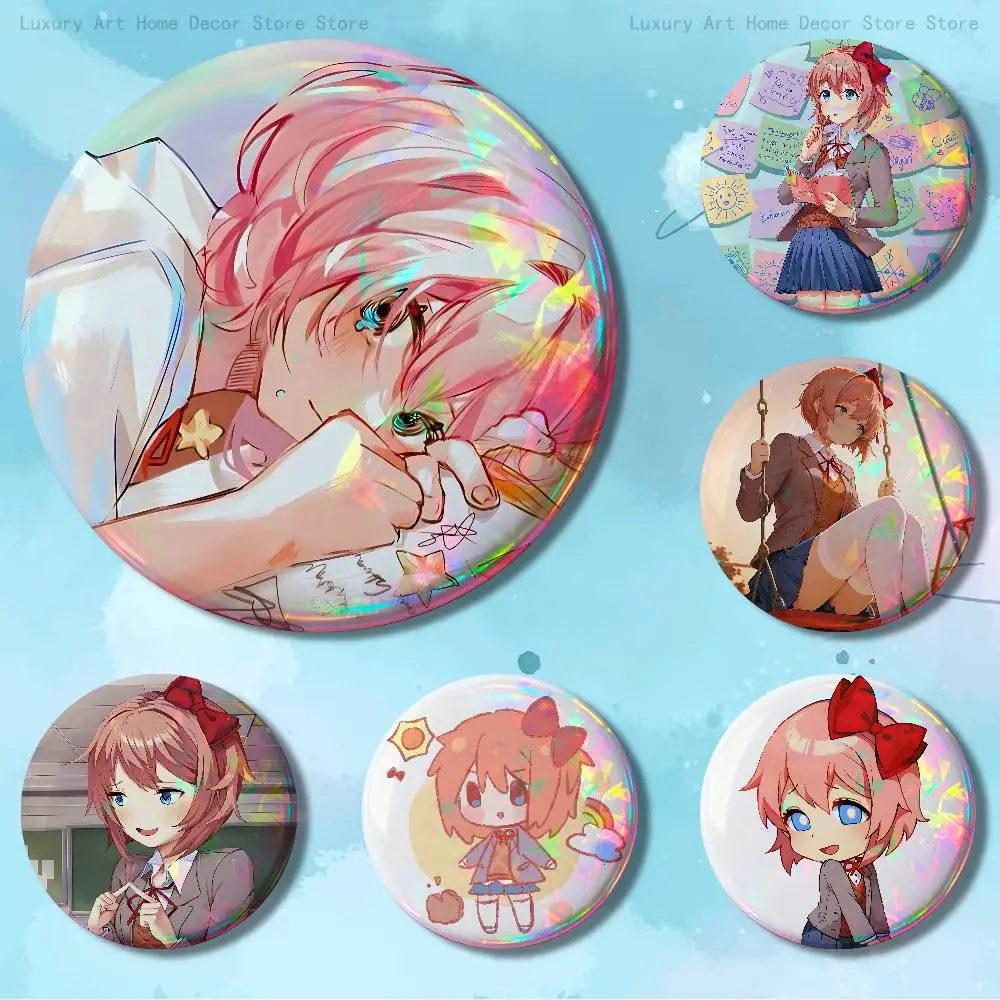 

Cute S-Sayoris-S DDLC Pins 58mm Cute Cartoon Badge Handmade Brooches for Backpack Accessories